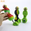 wholesale glass oil burner pipe silicone pipe with 10mm Titanium nail Multifunction smoking accessories dab rig smoking pipe bong