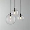 Glass Pendant Lamps led Lights 15cm 20cm 25cm 30cm Circular Lampshade Loft Chandelier Modern E27 110V 220V Lighting