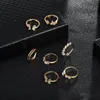 Nuovi anelli da donna di moda imposta anelli di cristallo di zircone oro vintage CZ anelli di dichiarazione geometrica della farfalla della Boemia 7 pezzi / set