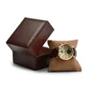 Kundenspezifische Kunststoffverpackungsbox mit PU-Lederkissen für Armreif, Schmuck, Geschenkverpackung, braune Uhrenbox, Designer-Uhrenbox aus Leder