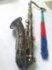 Ny tenor saxofon högkvalitativ sax b platt tenor saxofon spelar professionellt stycke musik svart nickel plätering saxofon