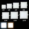 25 W Kwadratowy panel LED Light Wbudowany Kuchnia Łazienka Lampa Sufitowa AC85-265V LED Downlight Ciepłe Białe / Cool White Darmowa Wysyłka
