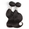Straight Hair Bundles 4 st 50g / pc Naturfärg Svart Peruvian Virgin Human Weaving Extensions för kort bob stil