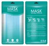 In voorraad masker verpakking tassen rits opp zak retail verpakking tassen Engels doorzichtige plastic ziplock tas voor maskers GGA3448