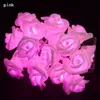 10LED 20LED artificial flor de Rose cadena luces LED Rose iluminación de la lámpara blanco de las flores de color rosa para vacaciones de San Valentín decoración de la boda HHA1131