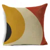 Hot Geometric Pattern Cushion Covers Oil Painting Watercolor Cushion Cover Cotton Linen Pillow Covers Office/Home Decoration