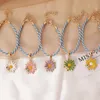 2020 Bohemian Cute Sunflower Charms Flätat Armband för kvinnor Barnjusterbar Repkedja Daisy Yoga Armband Smycken Vänskap Armband