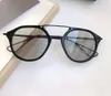 Óculos de sol piloto preto escova de ouro para homens lentes cinza tons 119 óculos de sol óculos de sol novo com box4528253