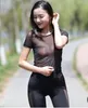 Women's T Shirts Sexy Women Tops Female Clothes Sheer See-Through Gauze Crop White Transparent Temptation Erotic T-shirt1