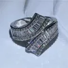Choucongファッションクロスプロミックリングダイヤモンド925スターリングシルバーの婚約ウェディングバンドリング女性男性フィンガージュエリー