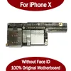 Carte mère 100% originale pour iPhone X, débloquée en usine, sans identification faciale, avec puces complètes, système IOS, circuit imprimé fonctionnel, bon fonctionnement