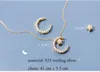 Collar de plata de ley 100 925 de alta calidad, producto idea, luna y estrella, collares hechos a mano con diamantes cz, entero228e4603916