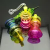 Smoking Pipe Mini Hookah glass bongs Colorful Metal Shape Multiple colored shaped glass water pipe kettles with mute sound