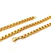 Colliers 6 mm Tone doré populaire Men en acier inoxydable Boîte de liaison chaîne de liaison bijoux de haute qualité Choker YS249387187