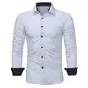 망 셔츠 공식 이탈리아 드레스 디자이너 셔츠 정기적 인 솔리드 스트라이프 공식 비즈니스 캐주얼 셔츠