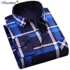 Men039s Camicie casual Abito a maniche lunghe per uomo 2021 Cotone maschile Affari Ispessimento Caldo Flanella Camisa Social Masculina Plaid S4954913