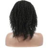 Peluca rizada rizada en forma de U, cabello virgen, 100% sin procesar, cabello humano peruano, pelucas en forma de U para mujeres negras, línea media, gorra pequeña y grande