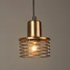 Loft Retro Guld Industriell vindhängande lampa Iron Cage Cord E27 Hängsmycke Ljus för matsal Bedroom Bar Coffee Restaurant