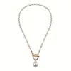 Kampanjföremål Fashion Imitation Pearl Necklace String CCB Cross Necklace Pearl Necklace Girl Jewelry 316p