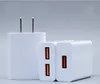 3.0 Adaptive Fast Charger Quick Charge Dual USB Путешествия Домашняя стена Адаптер США Подключитесь для iPhone Samsung Huawei