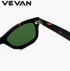 Luxary-Green Glass عدسات نظارات المرأة العلامة التجارية مصمم خلات الإطار نظارات الشمس للنساء متعدد الألوان مربع النظارات