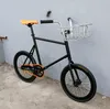 インチ固定ギア自転車シングルスピードレトロピストヴィンテージスライバー自転車フレームミニ Vinbicycle バスケット付き