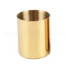 Portapenne a cilindro in acciaio inossidabile con vaso in ottone dorato da 400 ml per organizer da scrivania, supporto multiuso per portapenne, contiene RRA2060