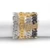 Nieuwe gepersonaliseerde 17mm Gouden Bling Diamond Mens Cubaanse Link Ketting Armbanden Iced Out Bangle Armband Sieraden Masculina Bijoux Geschenken voor Mannen