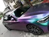 Chameleon Purple Green Gloss Pearl Glitter Vinyl Car Wrap Foil With Air Release Film For Car Full Body Wrapping 1.52x20 meters/Roll