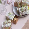 500 stks Trouwkaart Gunstdoos Reizen Thema Bruiloft Decoratie Geschenkdoos Kraft Box Feestartikelen