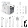 Professionnel 6 en 1 H2O2 Hydro aqua peel ultrasons bio levage RF machine faciale machine de beauté marteau de refroidissement