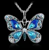 Mode-Butterfly Hanger Kettingen Legering Link Ketting Verklaring Bedel Trui Kettingen Sieraden Dames Dames Kerstcadeau-accessoires