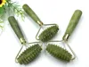 Singel Head Green Jade Roller Elliptisk Massager Eye Face Neck Facial Slimming Tunn Face Skönhet Hälsovård Verktyg Facial Massager