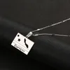 Stainless Steel Rectangle Curacao Map and Flag Pendant Necklaces for Women Girls Maps Jewellery