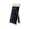 Desktop Bericht Blackboard Wood Easel Chalkboard HOUTEN MEMO Zwarte bord Inklapbare schrijfborden aanrechtmenu Billboard