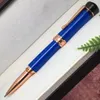 Stylo M Lucky Star Series Stylos à bille au design unique en céramique bleue de haute qualité, fourniture d'écriture de bureau, cadeau pour petit ami 1622725