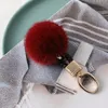 Cute Real Genuine Fur Ball Pompom Bag Charm Keychain Pendant Keyring Tassels