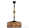 Loft Island Lamp Hennep Touw Hanger Verlichting Vintage Restaurant Light voor Bar Coffee Room Restaurant Edison Light armatuur