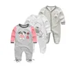 3 Teile/los Newbron Winter Baby Strampler Langarm Set Baumwolle Baby Junmpsuit Mädchen Ropa Bebe Baby Junge Mädchen Kleidung J190705