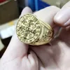 Gerusalemme anello inossidabile crociato in acciaio religioso Gesù Cristo Knight Medieval Templar Media per uomini Donne Rings7113407