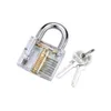 Transparent Cutaway 7 pins Practice Padlock with 16pcs Stainless Steel Training Lock Pick Set Locksmith Tools