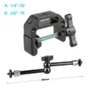 Camvate Super C Clamp 98quot Magic Articulated Arm med 14quot trådskruv Mini Ball Head för DSLR Camera Cage DIY CO3130342