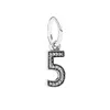 NEW 100% 925 Sterling Silver Pandora 9 Number of An Alphabet Charm Beads Collocation Bracelet Fit DIY Bracelet Women Original Jewelry