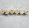 Self-produced and sold environmentally friendly wood color 16MM rounded points wooden dice Entertainment 12mm dice chips