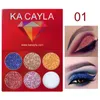 6colors Glitter Shimmer Eyeshadow Pallete Diamond Eye shadow Metallic Beauty Powder Pigment Make Up palette