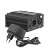 Microfones 48V Phantom Power för BM 800 Kondensor Microphone Studio Recording Karaoke Supply Equipment EU Plug Audio Adapter DC Power