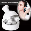 Wasserdichte elektrische Kopfmassage, kabelloses Kopfhautmassagegerät, verhindert Haarausfall, Körper, tiefes Gewebe, Kneten, vibrierende Gesundheitsfürsorge