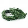 7.5m Wired Green Leaves Garland Silk Artificial Vine Greenery Lövverk Blomma Garland Hem Trädgård Bröllopsdekorationer Väggdekor DIY CRAFT