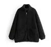 Damska zima ciepła kieszeń puszysta płaszcz futerkowy kurtka odzieżowa z wysokiej jakości materiałów bluzy wrap harajuku #by