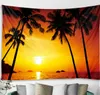 Tenture murale Tapisserie 150 * 130 cm Polyester Bohème Tapisseries Paysage Motif Couverture Serviettes De Plage Arbre Coucher De Soleil Châle Décor À La Maison GGA3249-7